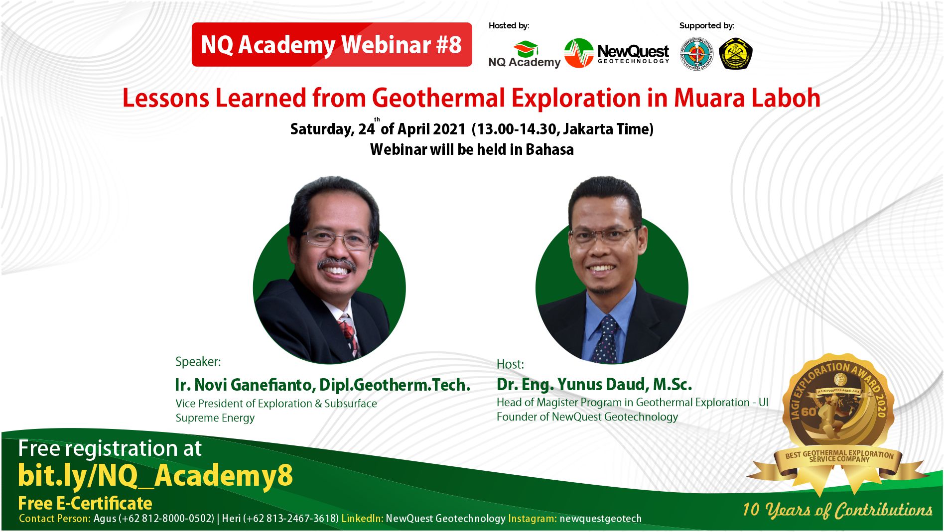 NQ Academy Webinar #8: Lessons Learned from Geothermal Exploration in Muara Laboh